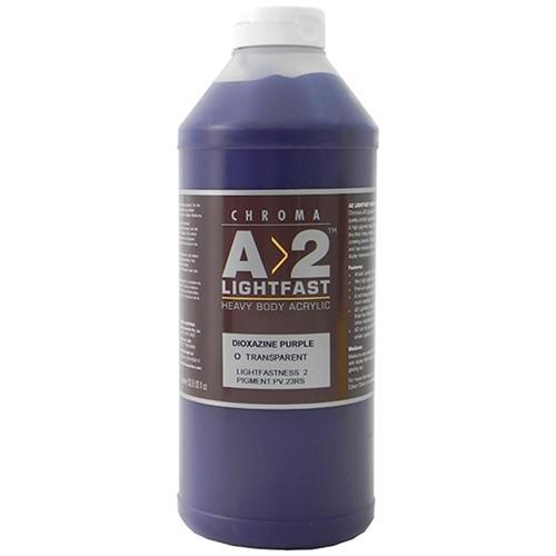 A2 Lightfast Heavy Body Acrylic Paint 1 Litre - Dioxazine Purple