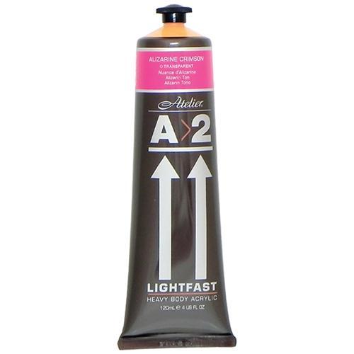 A2 Lightfast Heavy Body Acrylic Paint 120ml - Alizarine Crimson
