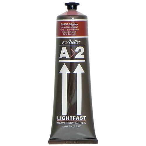A2 Lightfast Heavy Body Acrylic Paint 120ml - Burnt Sienna