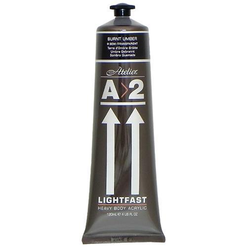 A2 Lightfast Heavy Body Acrylic Paint 120ml - Burnt Umber