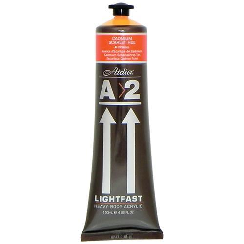 A2 Lightfast Heavy Body Acrylic Paint 120ml - Cadmium Scarlet