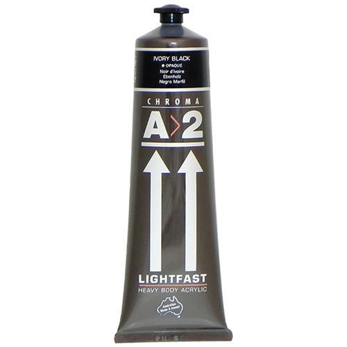 A2 Lightfast Heavy Body Acrylic Paint 120ml - Ivory Black
