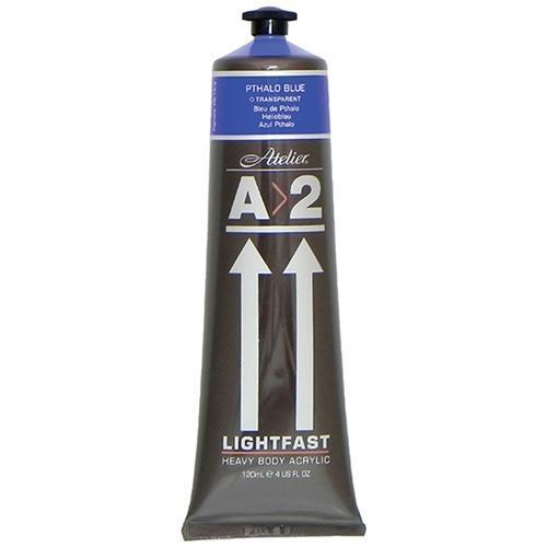 A2 Lightfast Heavy Body Acrylic Paint 120ml - Pthalo Blue
