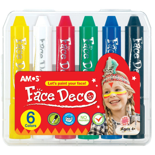 Amos Face Deco Facepaint Set, 6 Colours