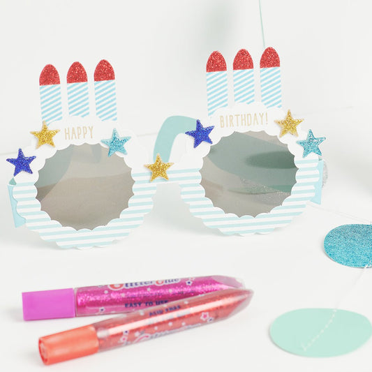 Amos Glitter Glue Confetti Colours - Pack of 5